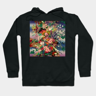 Japanese Floral Pattern Ikebana Hoodie